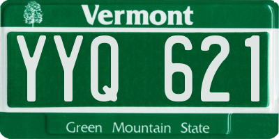 VT license plate YYQ621