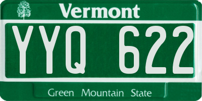 VT license plate YYQ622