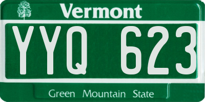 VT license plate YYQ623