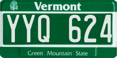 VT license plate YYQ624