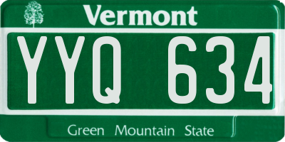 VT license plate YYQ634