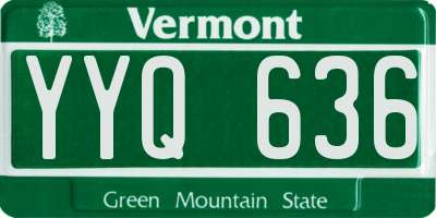 VT license plate YYQ636