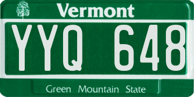 VT license plate YYQ648