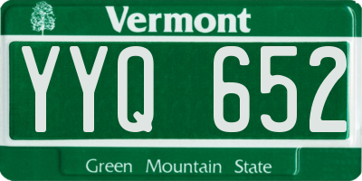 VT license plate YYQ652