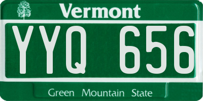 VT license plate YYQ656