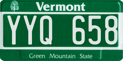 VT license plate YYQ658
