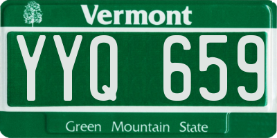VT license plate YYQ659