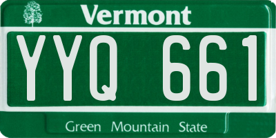 VT license plate YYQ661