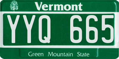 VT license plate YYQ665