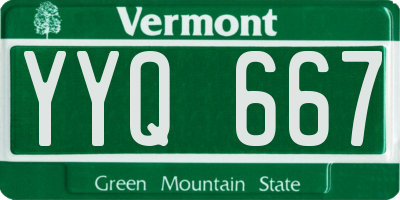 VT license plate YYQ667