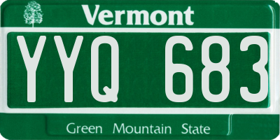 VT license plate YYQ683