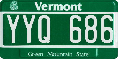 VT license plate YYQ686