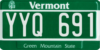 VT license plate YYQ691