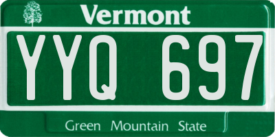 VT license plate YYQ697