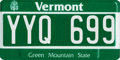 VT license plate YYQ699