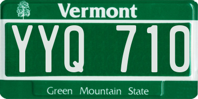 VT license plate YYQ710