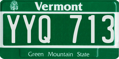 VT license plate YYQ713