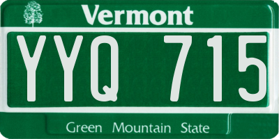 VT license plate YYQ715