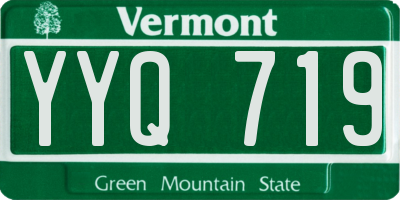VT license plate YYQ719