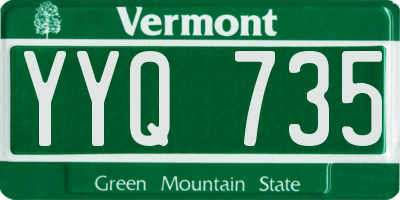 VT license plate YYQ735