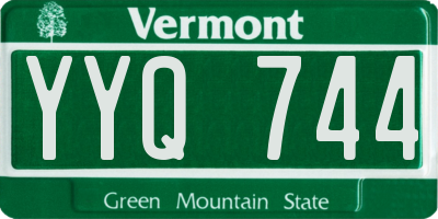 VT license plate YYQ744