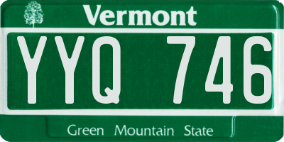 VT license plate YYQ746