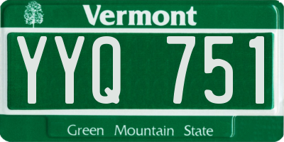 VT license plate YYQ751