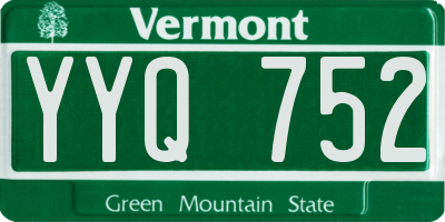 VT license plate YYQ752