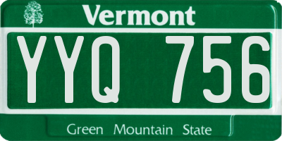 VT license plate YYQ756