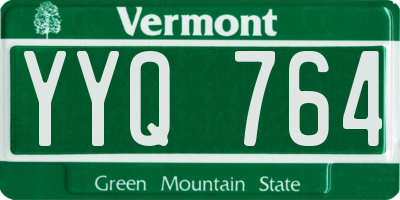 VT license plate YYQ764