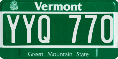 VT license plate YYQ770