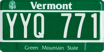 VT license plate YYQ771