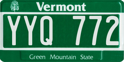 VT license plate YYQ772