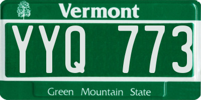 VT license plate YYQ773
