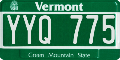 VT license plate YYQ775