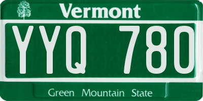 VT license plate YYQ780