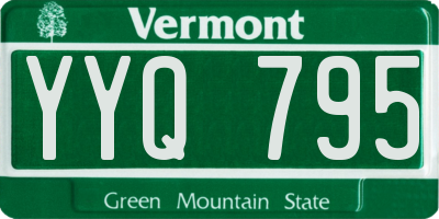 VT license plate YYQ795