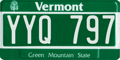 VT license plate YYQ797