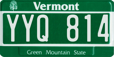 VT license plate YYQ814