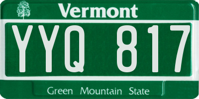 VT license plate YYQ817