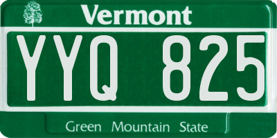 VT license plate YYQ825