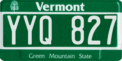 VT license plate YYQ827