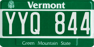 VT license plate YYQ844