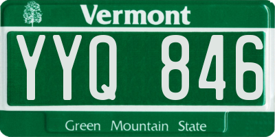 VT license plate YYQ846