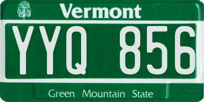 VT license plate YYQ856