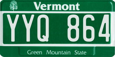 VT license plate YYQ864