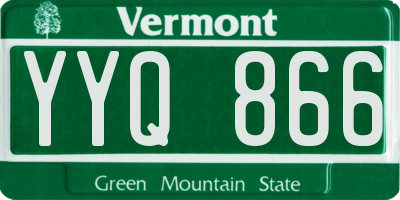 VT license plate YYQ866