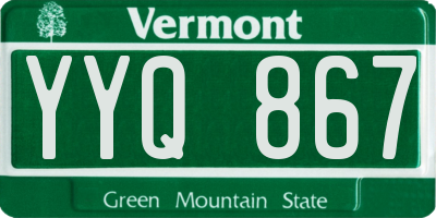 VT license plate YYQ867