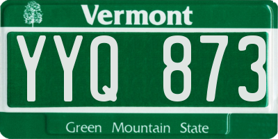VT license plate YYQ873