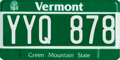 VT license plate YYQ878